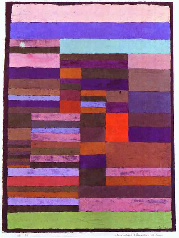 Individualized Altimetry of Stripes painting - Paul Klee Individualized Altimetry of Stripes art painting